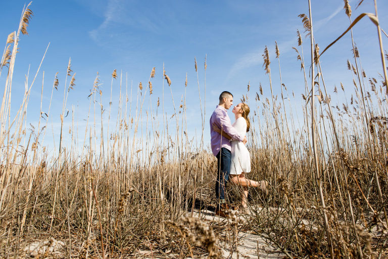 Kaleidoscope Imagery shoots Corsons Inlet winter engagement session. 