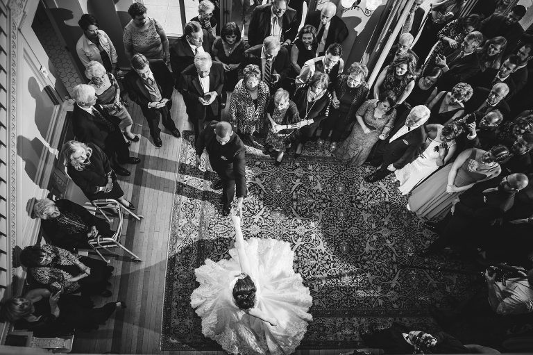 Bride and groom first dance at Cairnwood Estate