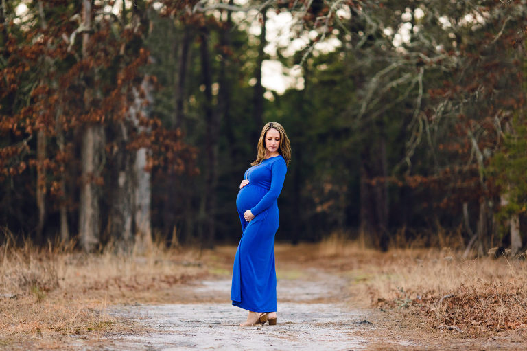 Melissa pops in this moody maternity portrait at Historic Batsto Village